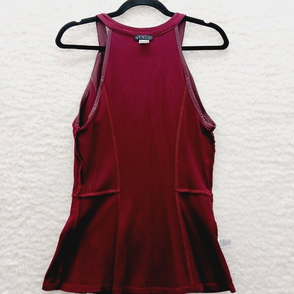Tank Top Vest Size M Wine Edgy Glam Y2K Festival Indie Sleaze Concert Alt Girl - Picture 9 of 12